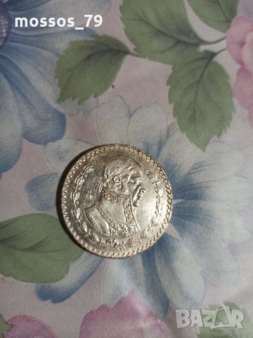 Сребърна монета Мексико, снимка 2 - Нумизматика и бонистика - 35131780