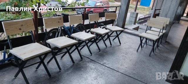Пълен комплект столове и две пейки изработен от масив за вашия дом, хотел или заведение 