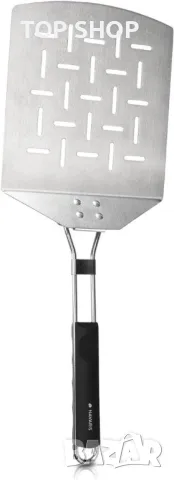 Лопата за пица Navaris, сгъваема неръждаема стомана – 46 x 18 см – сгъваема лопата с изключително го, снимка 3 - Барбекюта - 48925557