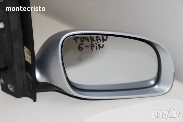 Дясно електрическо огледало VW Touran (2003-2010г.) 6 пина / Тоуран Сиво Светло сиво, снимка 2 - Части - 51529931