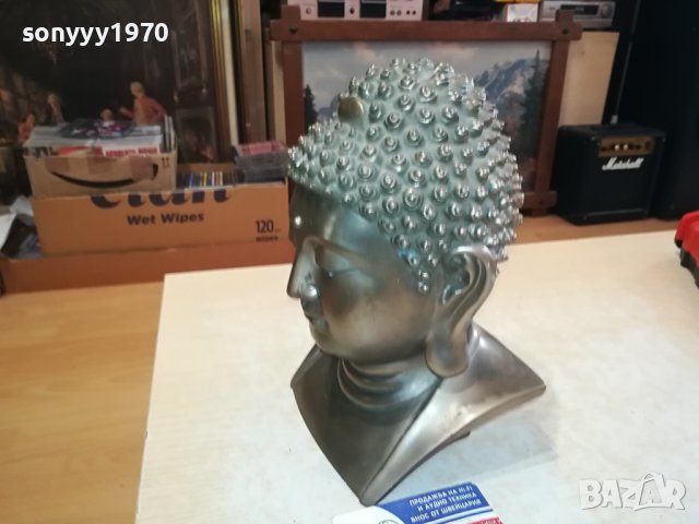 БУДА//ШИВА БЮСТ-25Х16Х13СМ-ВНОС АНГЛИЯ 2310231702, снимка 9 - Антикварни и старинни предмети - 42689315