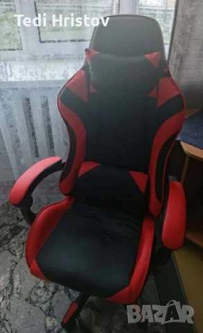 Ергономичен геймърски офис стол с лумбална и шийна опора – комфорт за игра и работа без умора, снимка 5 - Столове - 53145732