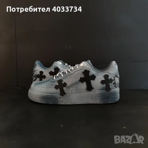 Nike Air Force 1 x Chrome Hearts Custom, снимка 3 - Други - 50156780