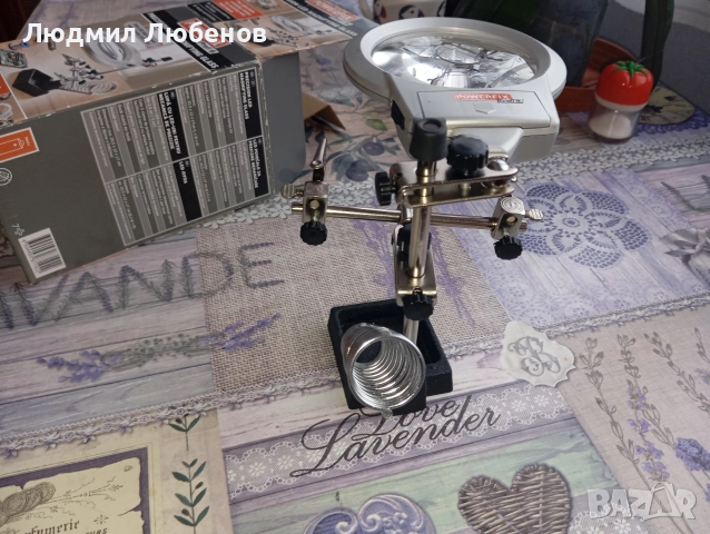powerfix precision tool holder. Станок за запояване с лупа и осветление нов., снимка 5 - Други инструменти - 52903547