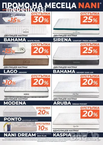 Матрак- Бахама WHITE PEARL-30% ДО КРАЯ НА МЕСЕЦА!Топ цена!, снимка 5 - Матраци - 30349316