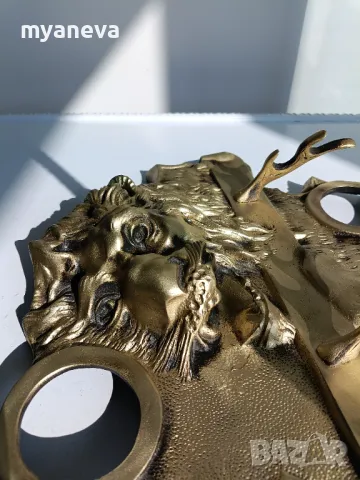 Бронзова , стара мастилница , Царство България , масивна, детайлна изработка., снимка 7 - Други ценни предмети - 49945760