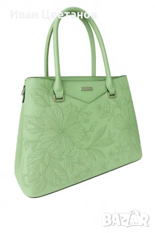 Елегантна дамска чанта с флорална бродерия, снимка 6 - Чанти - 50157005