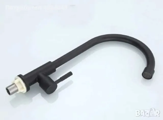 Кухненски въртящ се черен смесител, снимка 2 - Други стоки за дома - 47936376