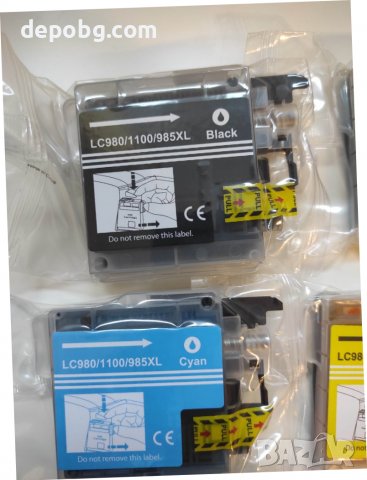 Комплект мастилници мастило тонер касетки Brother LC 980 / 1100 / 985, снимка 3 - Принтери, копири, скенери - 38887085