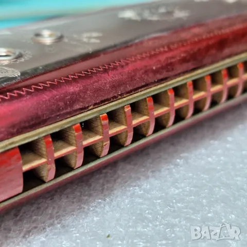 Перфектна! Голяма Хармоника "Weltmeister"/Vermona/, Германия, метална, двустранна, 1930-те години, снимка 13 - Антикварни и старинни предмети - 48807486