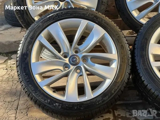 Оригинални алуминиеви джанти с Зимни Гуми Opel Insignia – 18 цола (Комплект 4 бр.), снимка 6 - Гуми и джанти - 53135286