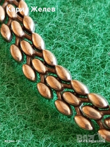 Сребърна гривна плетка тип пантерна винтидж стил майсторска изработка 54202, снимка 2 - Гривни - 54037820