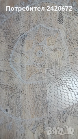 ръчно плетена кръгла покривка, снимка 5 - Декорация за дома - 53948883