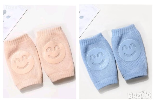 Детски/ бебешки пантофи тип чорапи с гумена подметка/ наколенки, снимка 4 - Детски пантофи - 39687661