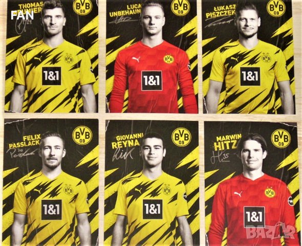 Борусия Дортмунд комплект оригинални футболни картички от сезон 2020/21 , снимка 5 - Фен артикули - 38826414