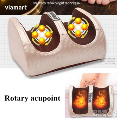 Шиацу масажор за крака MARFLY - 12 масажиращи глави, загряване, 3 нива, снимка 6 - Масажори - 50526898