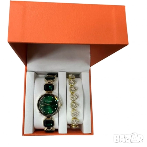 Разкошни дамски комплекти – часовник и гривна, снимка 2 - Бижутерийни комплекти - 52055595