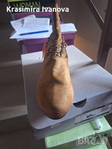 нови боти набук кафе, снимка 2 - Дамски боти - 54184494