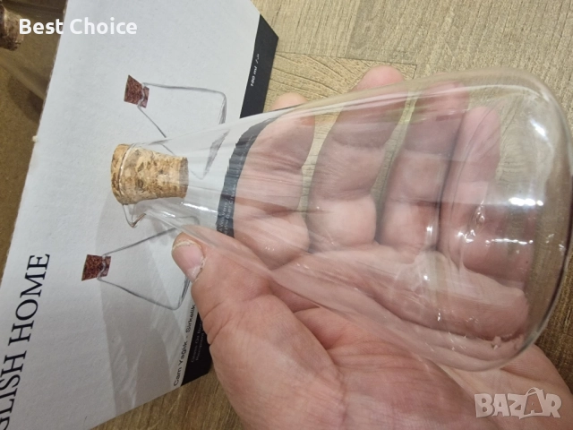 НАМАЛЕНИ -50% !!! Комплект стъклени бутилки за олио и оцет от "English Home", снимка 3 - Прибори за хранене, готвене и сервиране - 52380310