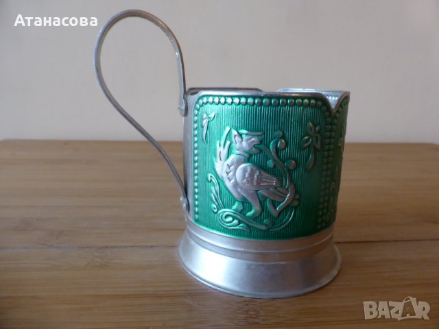 По-редки подстакани зелени с грифони сервиз, снимка 5 - Сервизи - 44463121