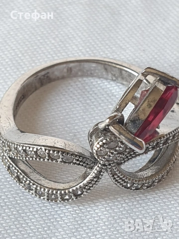 Сребърен пръстен, снимка 3 - Пръстени - 54266573