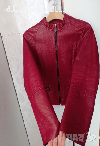 Кожено яке от естествена агнешка кожа, снимка 5 - Якета - 51431957