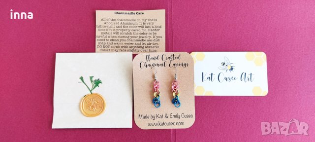 Арт обеци KAT CUSEO, нови, оригинални, снимка 3 - Обеци - 40588572