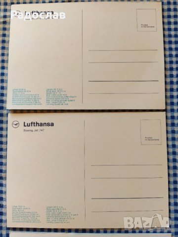 Lufthansa пощенски картички Boeing, снимка 6 - Други ценни предмети - 29513852