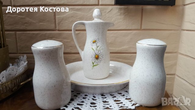 Прекрасен комплект с маргаритки от Англия, снимка 14 - Антикварни и старинни предмети - 39396565