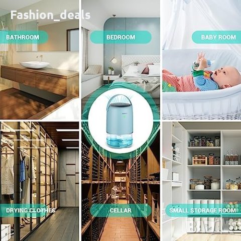 Нов INKBIRD Портативен Обезвлажнител 1100мл - 7 LED Цвята Тих Режим, снимка 2 - Други стоки за дома - 42746110