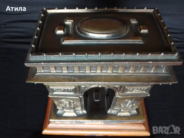 триумфалната арка музикална кутия 16/15 см бронз, снимка 3 - Антикварни и старинни предмети - 49646059