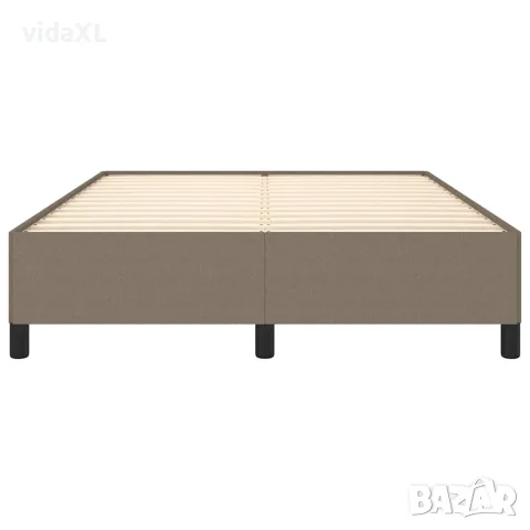 vidaXL Рамка за легло без матрак, таупе, 140x190 см плат, снимка 5 - Спални и легла - 56147197