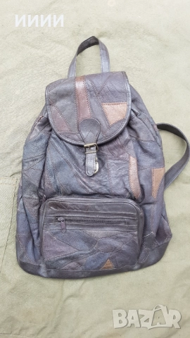 Кожена раница чанта