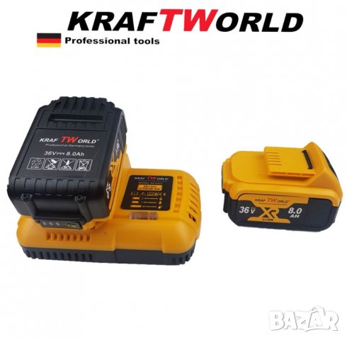 Акумулаторен Ъглошлайф 36V 8A.h KRAFTWORLD , снимка 4 - Други инструменти - 33799361