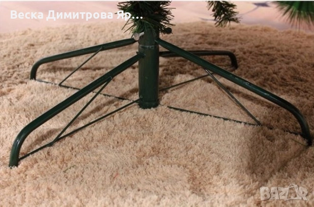 Изкуствено борче/елха със заскрежени иглички и шишарки, снимка 2 - Декорация за дома - 52658911