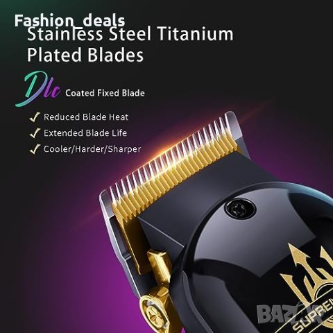 Нова Професионална Машинка за коса Мъже с DLC Острие и Безчетков Мотор , снимка 3 - Тримери - 42826295