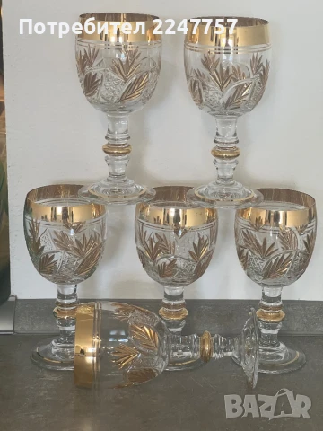 6 бр кристални чаши за вино, снимка 4 - Чаши - 51341201