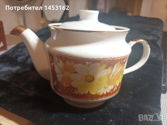  Старинни чайник и чаша-СССР, снимка 4 - Сервизи - 49331160