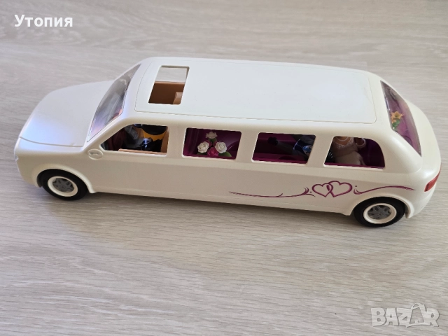 Playmobil лимузина с младоженци и шофьор, снимка 8 - Конструктори - 51435395