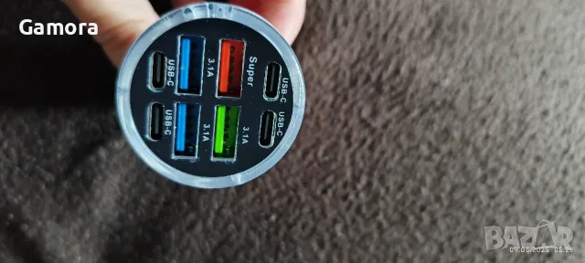 Нов адаптер за телефон за кола-8 порта, снимка 4 - Друга електроника - 50215152