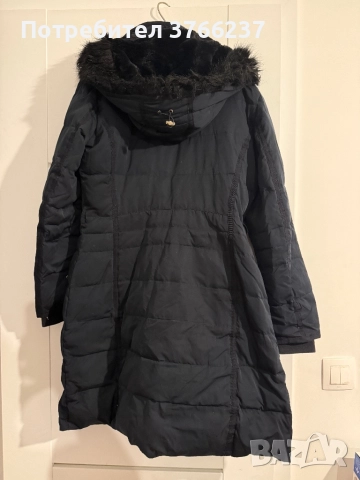 Дълго пухено яке ZARA, снимка 4 - Якета - 52900079
