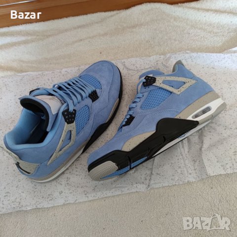 Nike Air Jordan 4 Retro University Blue Unc размер 44 номер нови обувки Кецове оригинални , снимка 18 - Кецове - 39029199