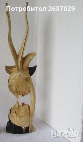 55 см любов целувка голяма дървена фигура дърворезба от Бали, снимка 2 - Статуетки - 29445116