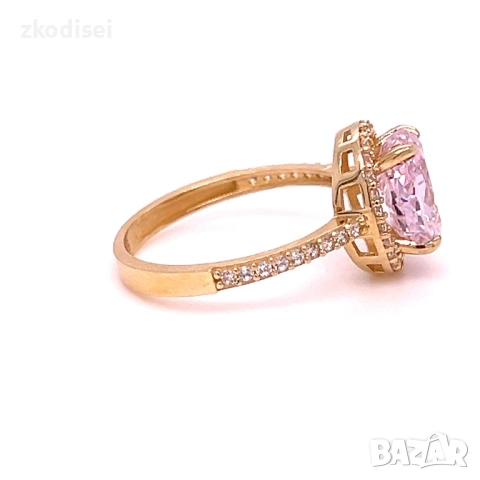 Златен дамски пръстен 2,62гр. размер:53 14кр. проба:585 модел:34411-6, снимка 2 - Пръстени - 51845604