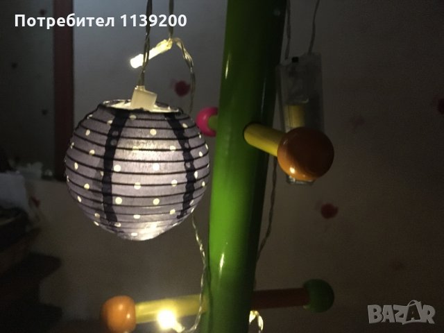 Нова гирлянда лампички lantern 10 сини и бели топки на точки, снимка 3 - Други - 29544635