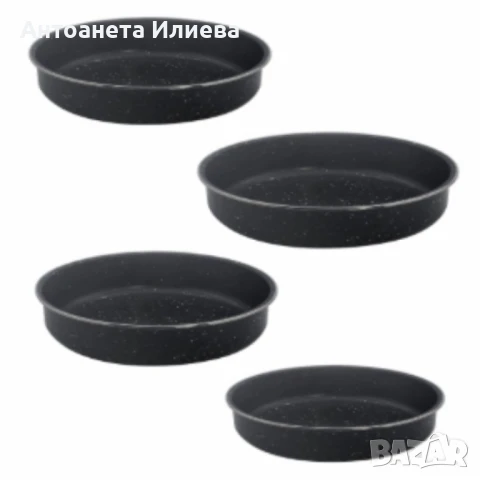 Комплект тави Rosberg 24/26/30/32см., Черни/въгл. стомана с мрам. покр., снимка 4 - Прибори за хранене, готвене и сервиране - 50908252