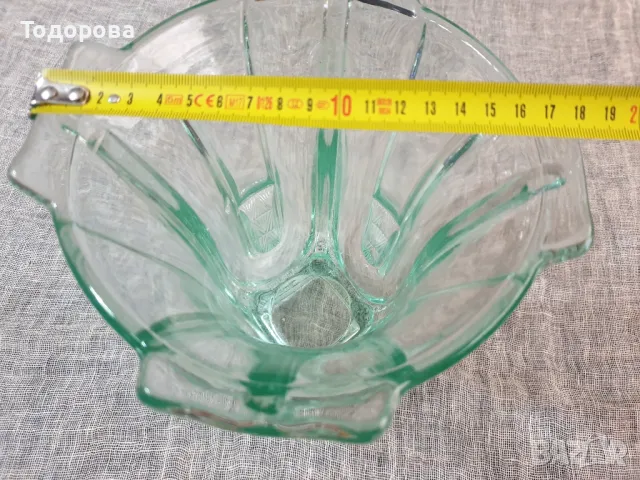 Голяма ретро ваза от дебело цветно стъкло, снимка 6 - Антикварни и старинни предмети - 47652741