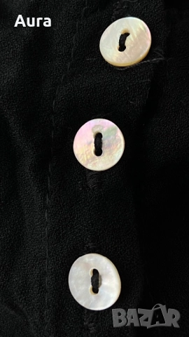 Black button-front midi skirt, снимка 4 - Поли - 51750446