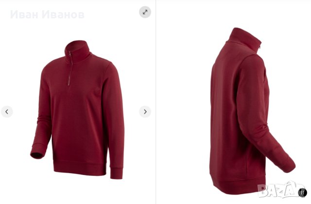 блуза/ суичър с ZIP поли памук размер Л 