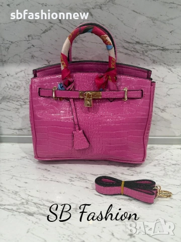Цикламена Hermes Birkin, снимка 2 - Чанти - 53927631
